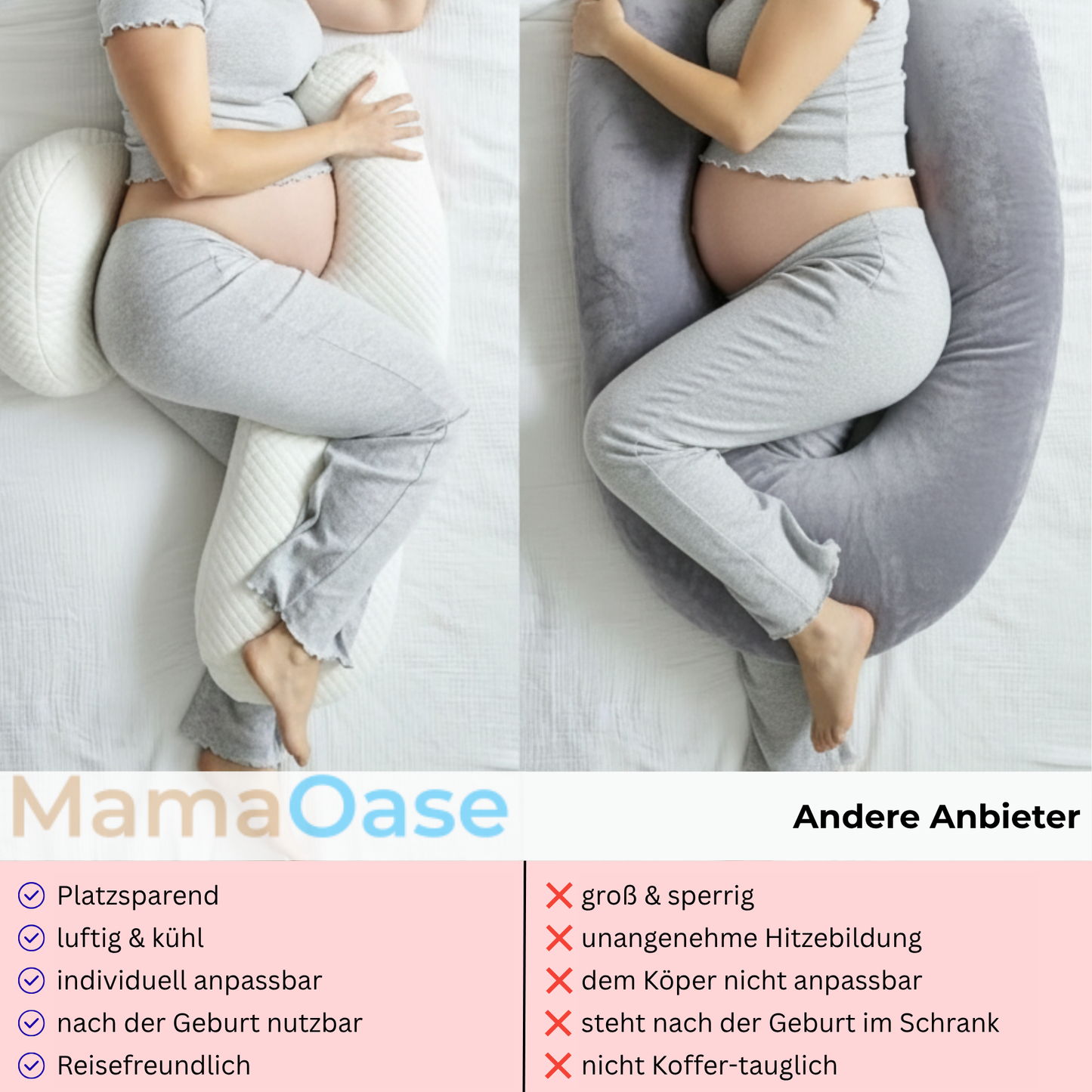 MamaOase - Triplex Schwangerschaftskissen